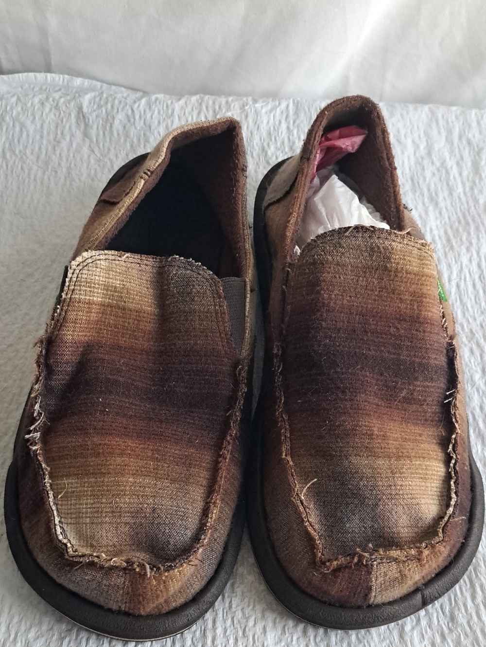 Men's Sanuk Casual Slip-On Shoes in Brown Ombre